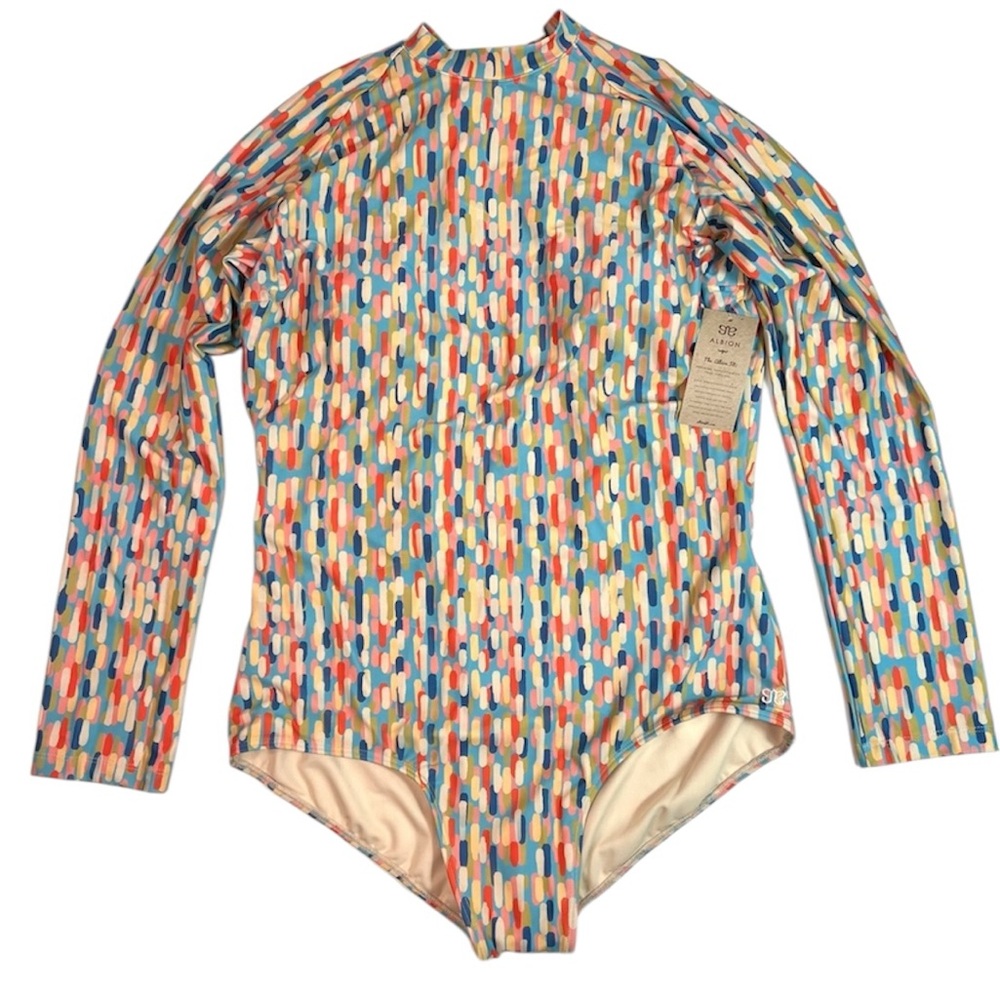 NWT Albion Long Sleeve Rash Guard One-piece Athens Sunset Size XXL - Picture 6 of 16